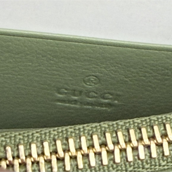 Gucci Leather Medium Blondie Wallet Crossbody Bag Purse Salamander Green NWOT - Picture 14 of 16
